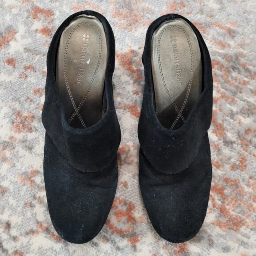 Naturalizer Jainna Slip On Black Leather Heels‎ - Size 8 - Picture 2 of 8